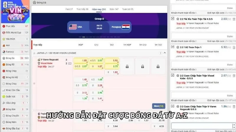 Thao tác tay chọn mức tiền cược và nhấn nút 
