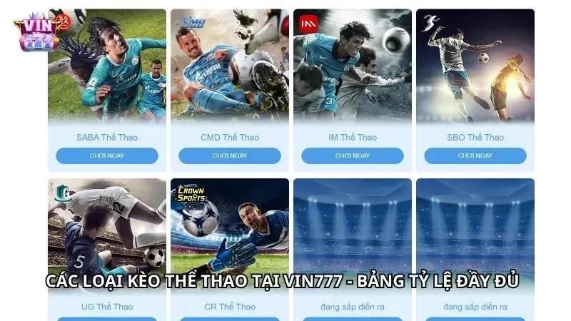Thông số hiển thị tỷ lệ cược trực tuyến các hình thức tại hệ thống