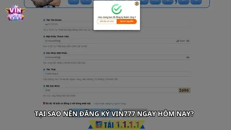 Người chơi mới nhận nhiều quyền lợi ngay sau khi tạo tài khoản