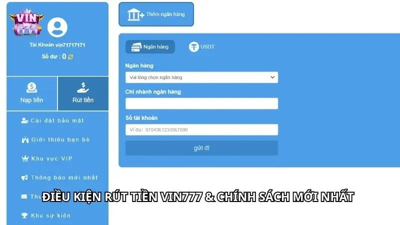 Các quy định quan trọng khi giao dịch tại VIN777
