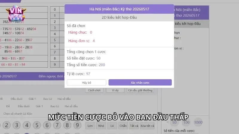 Giá trị tiền bỏ vào thấp nhưng phần thưởng nhận về lớn